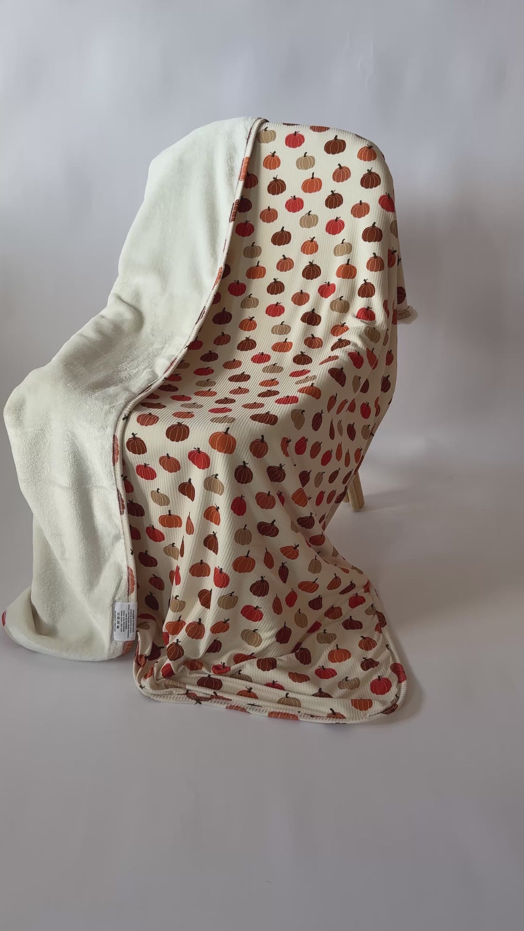 Big Pumpkins Small Ribbed Youth Blanket