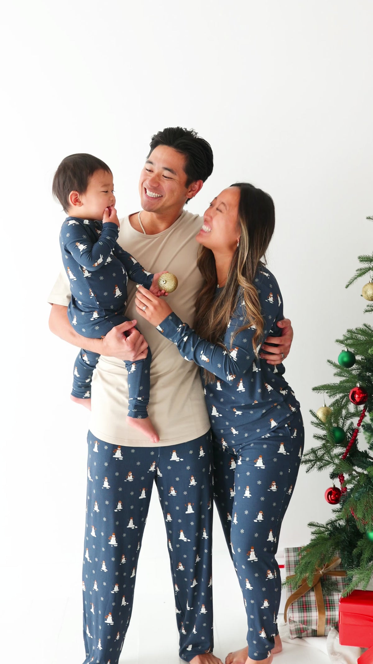 Snowmen Small Ribbed Men's Pants