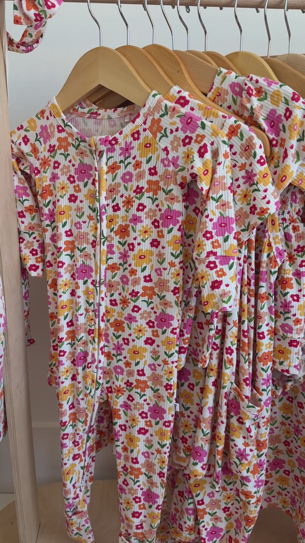 Summer Blooms Small Ribbed Zip Romper