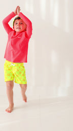 Neon Coral Rash Guard