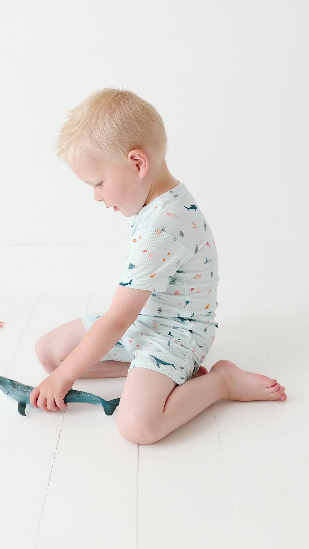 Under The Sea Small Ribbed Shorts Two-Piece Set