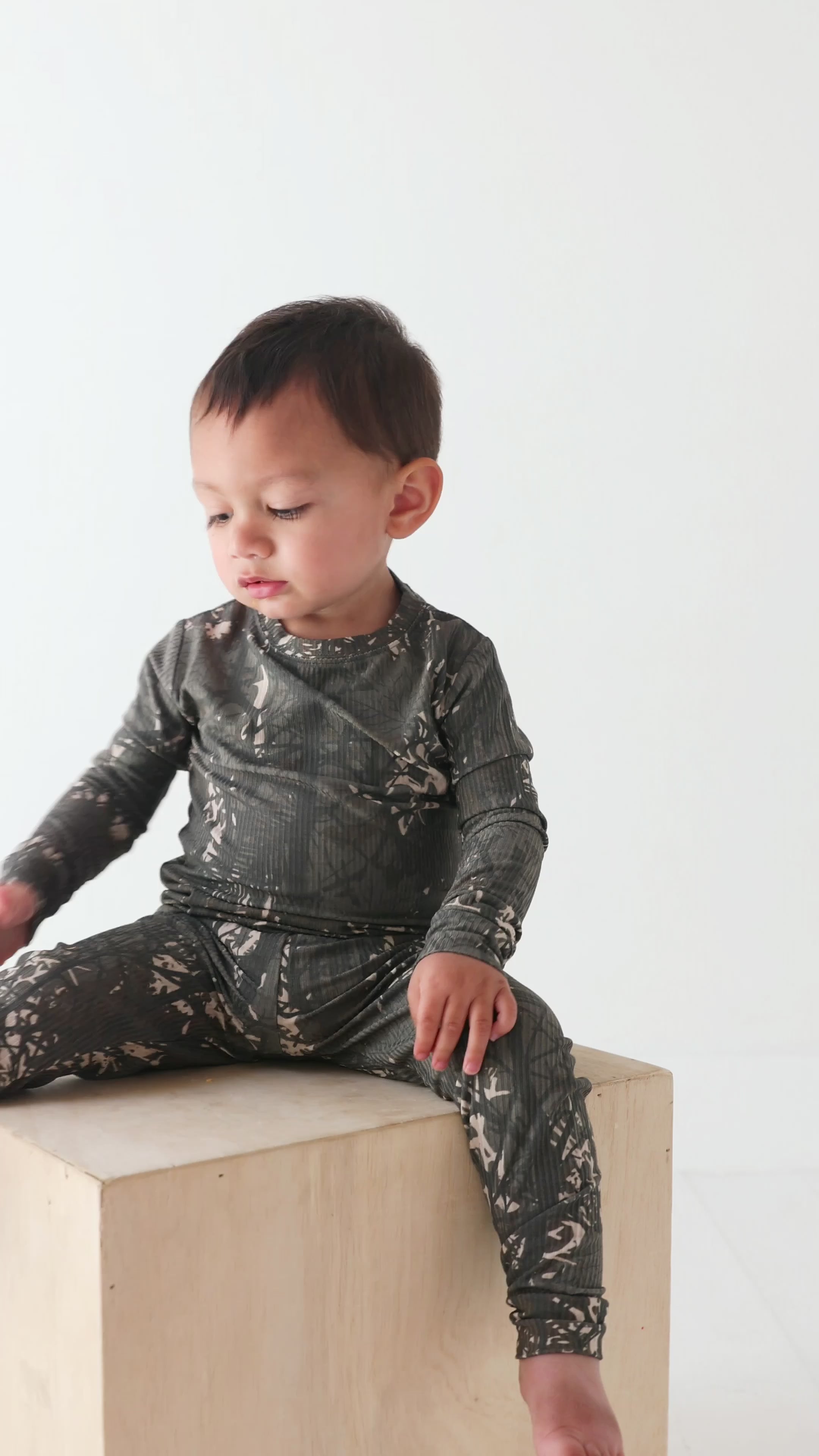 Woodland Camo Small Ribbed Two-Piece Set