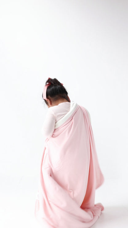 Ballet Pink Small Ribbed Youth Blanket