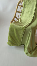 Tarragon Green Small Ribbed Toddler Blanket
