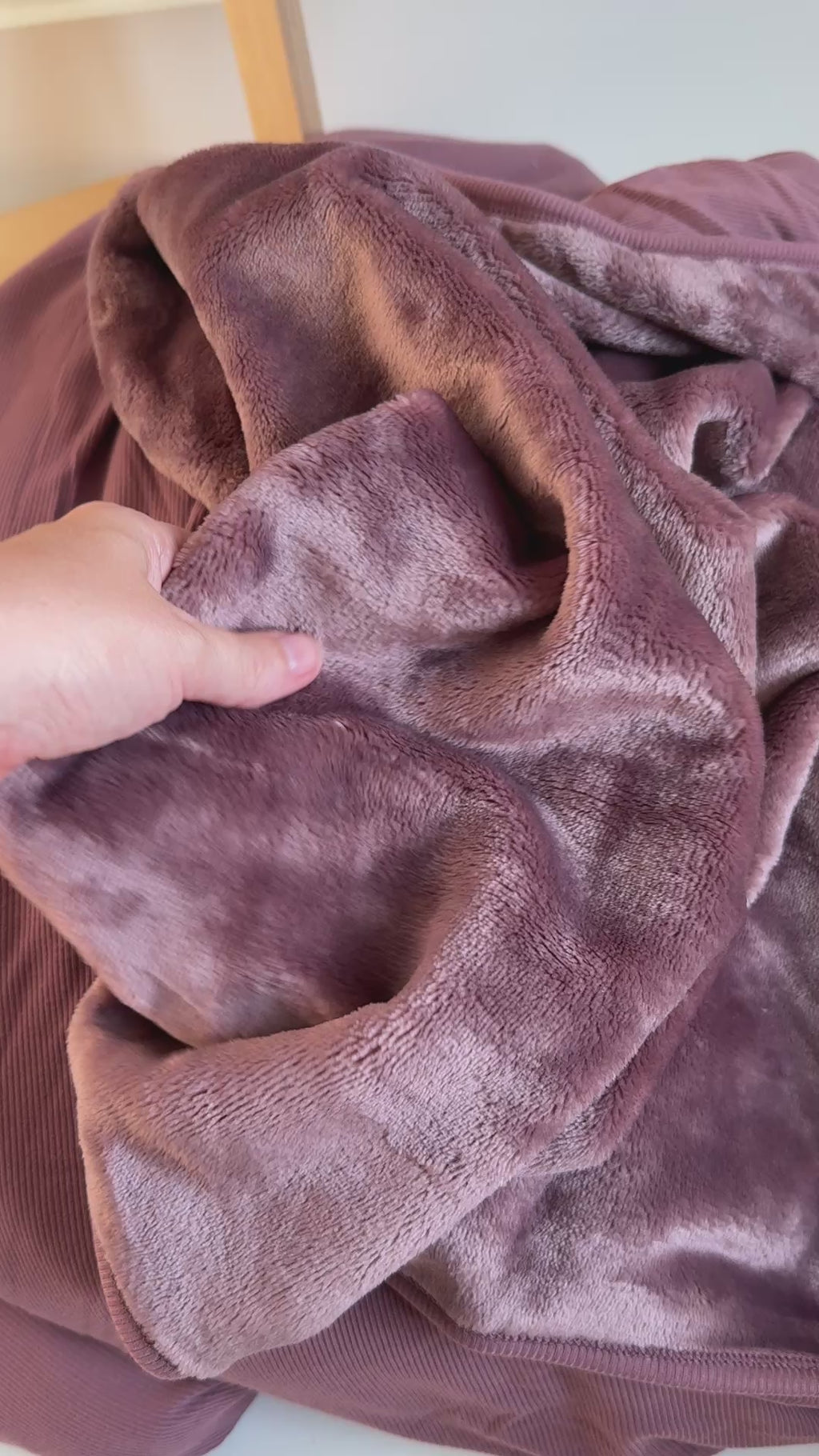 Plum Small Ribbed Toddler Blanket