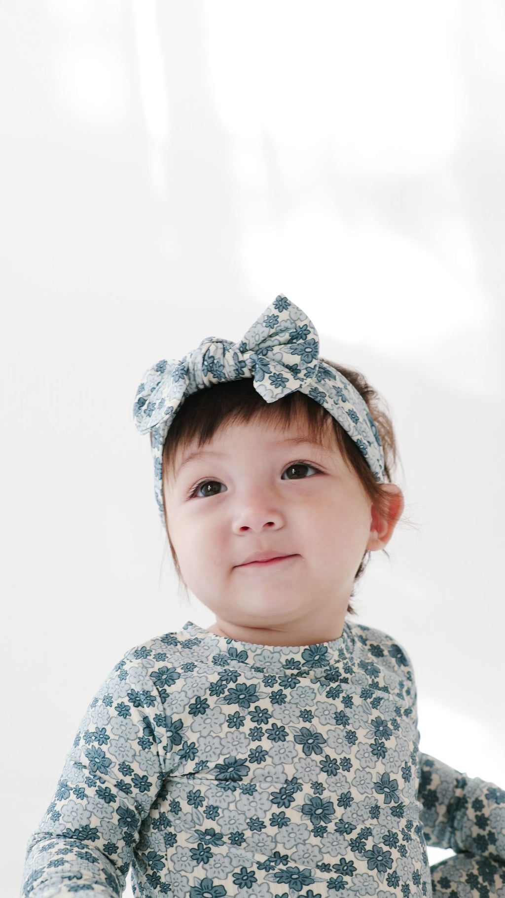 Bluebell Blossoms Small Ribbed Bow