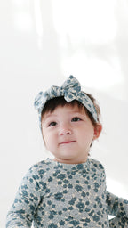 Bluebell Blossoms Small Ribbed Bow