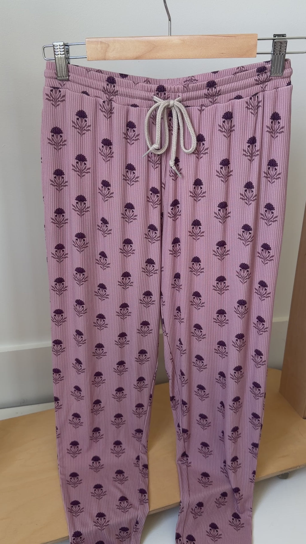 Folk Meadow Small Ribbed Women's Pants