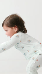 Nautical Boats Small Ribbed Zip Romper