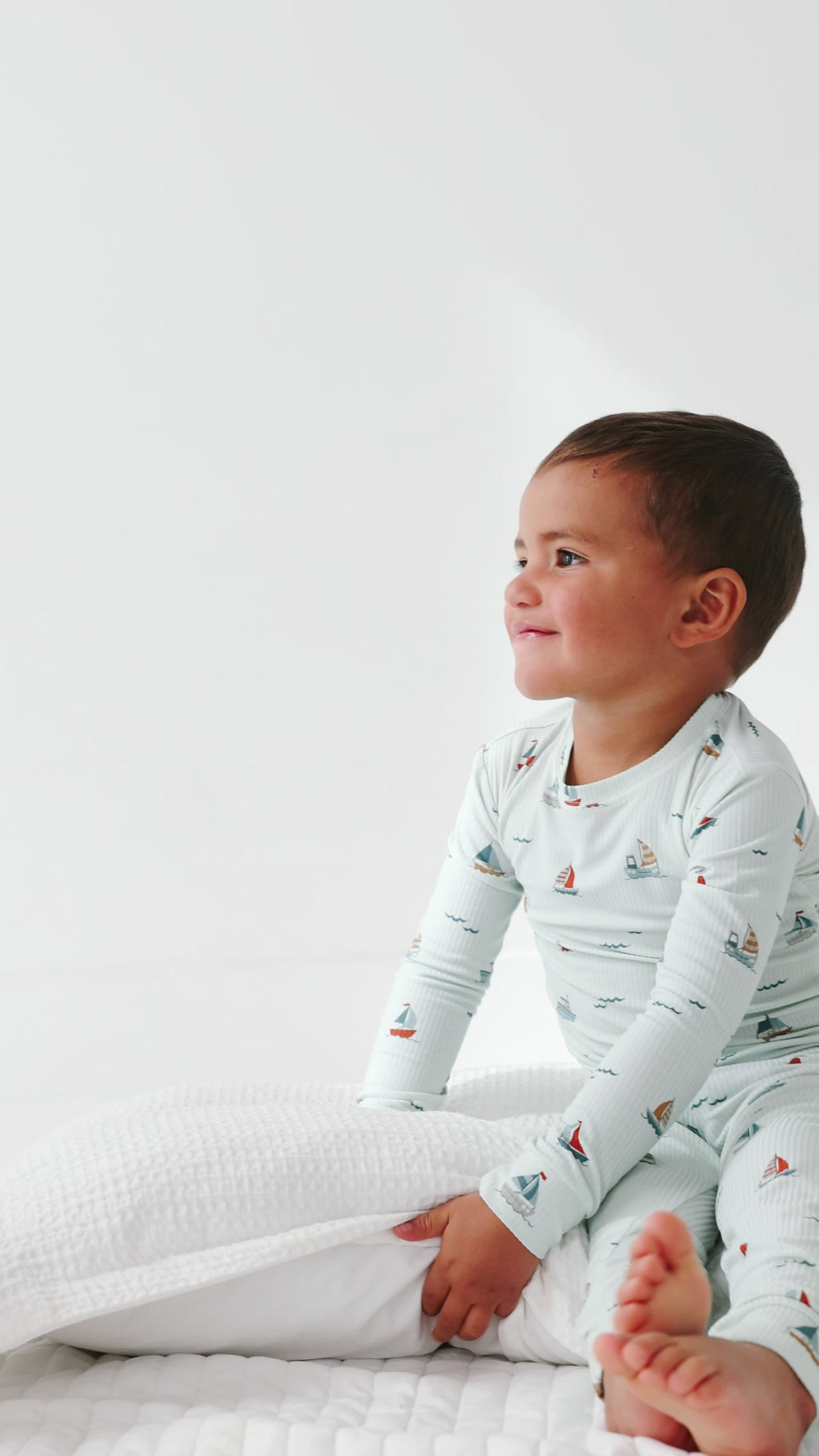 Nautical Boats Small Ribbed Two-Piece Set