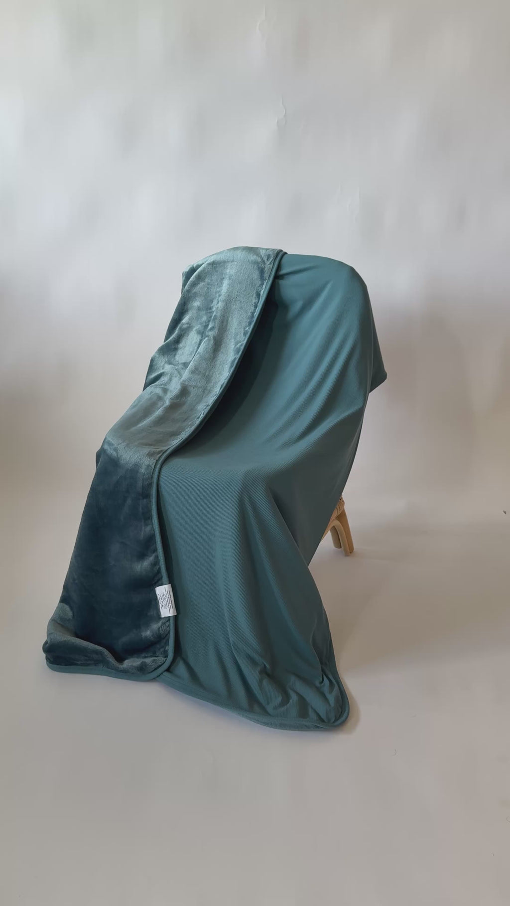 Midnight Teal Small Ribbed Toddler Blanket