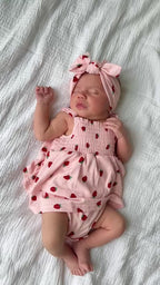 Strawberries Small Ribbed Bow