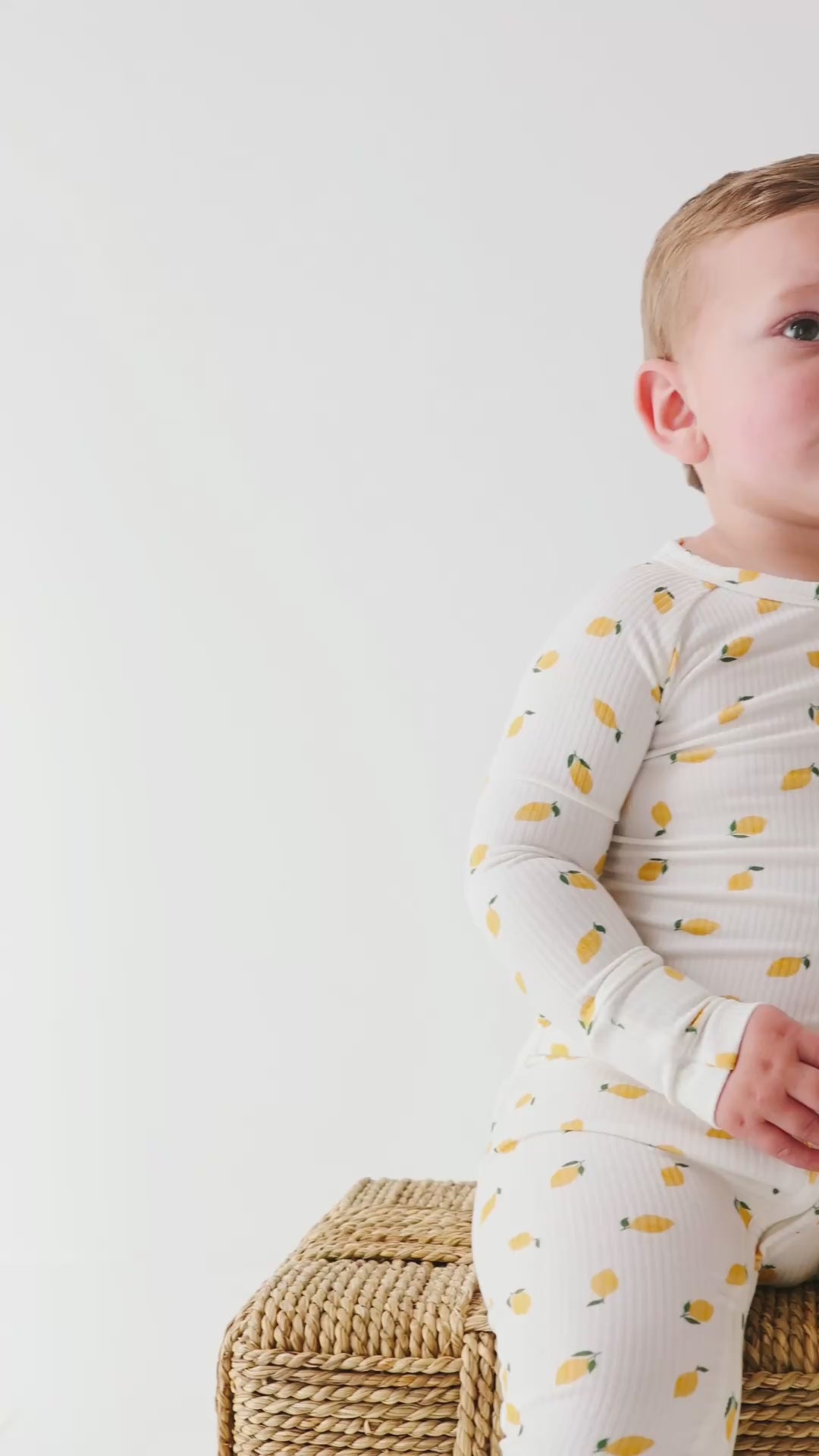 Lemons Small Ribbed Zip Romper