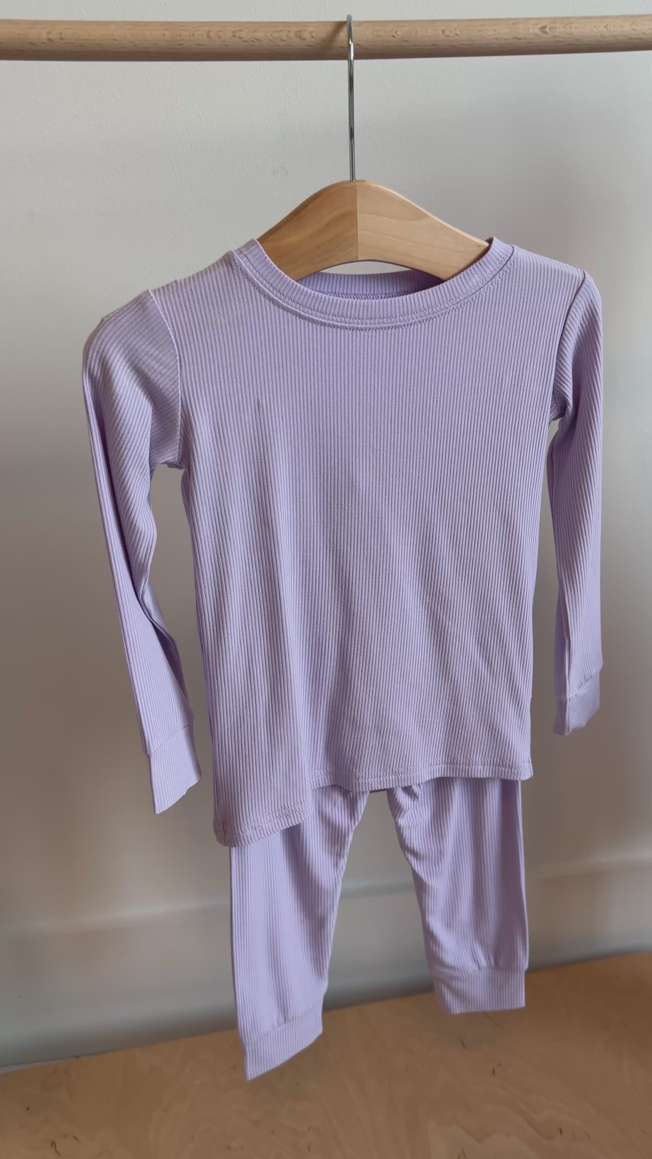 Lavender Small Ribbed Two-Piece Set
