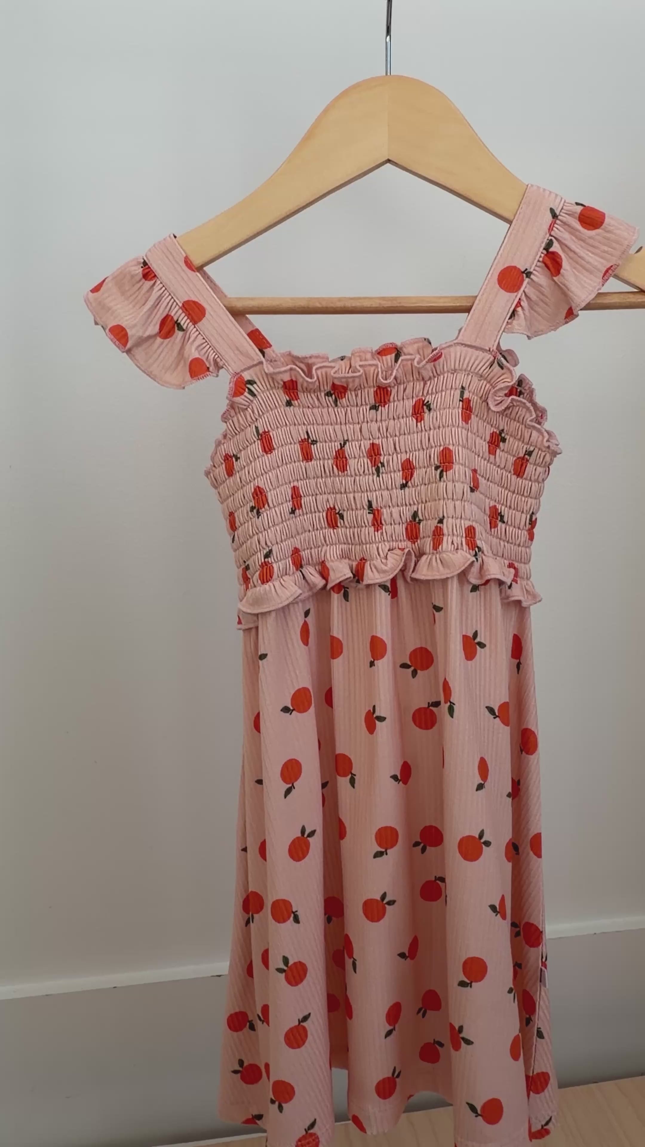 Oranges Small Ribbed Flutter Sleeve Dress