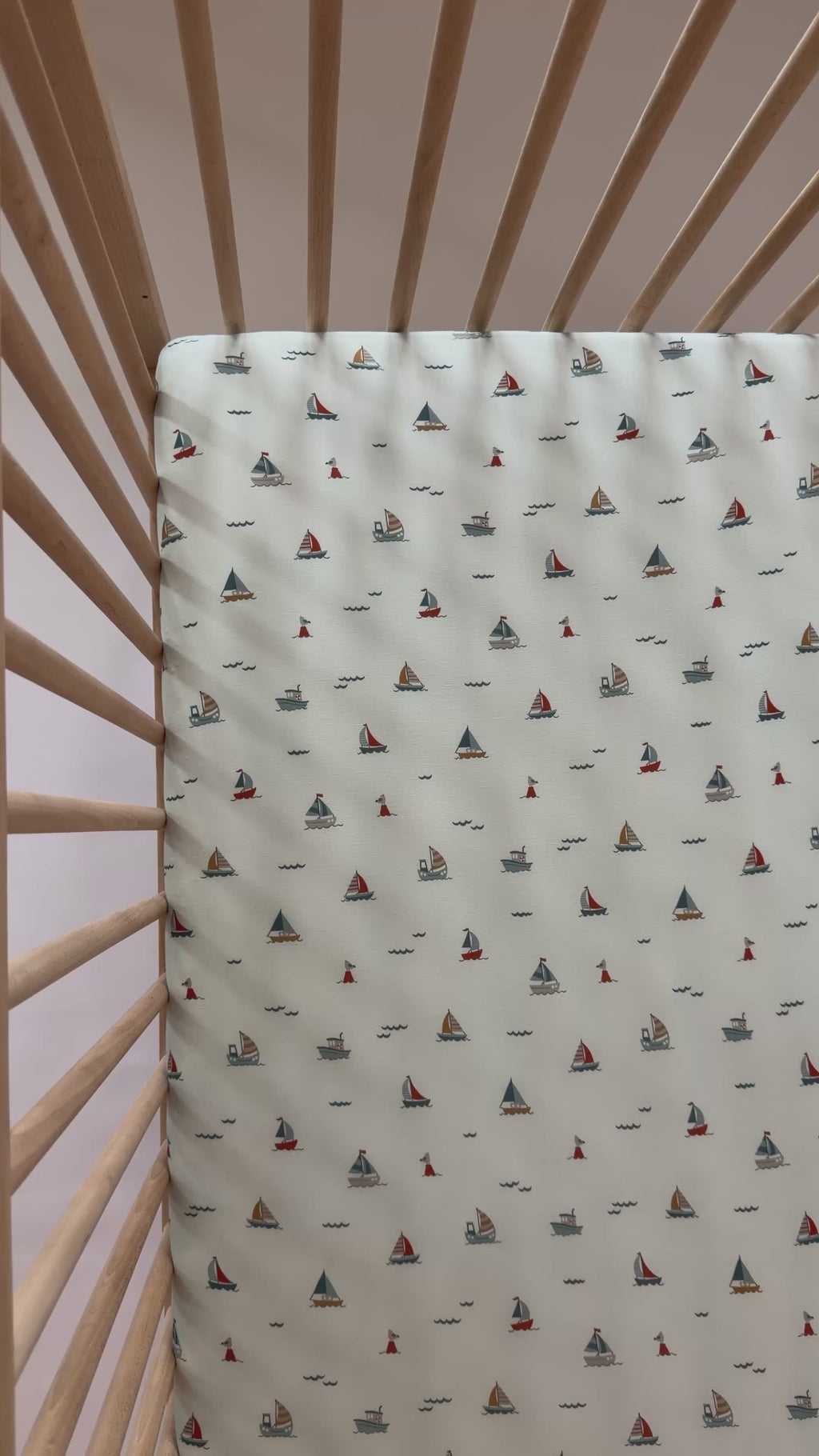 Nautical Boats Crib Sheet