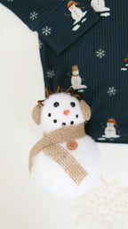 Snowmen Small Ribbed Two-Piece Set