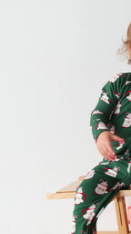 Santa Mug Small Ribbed Zip Romper