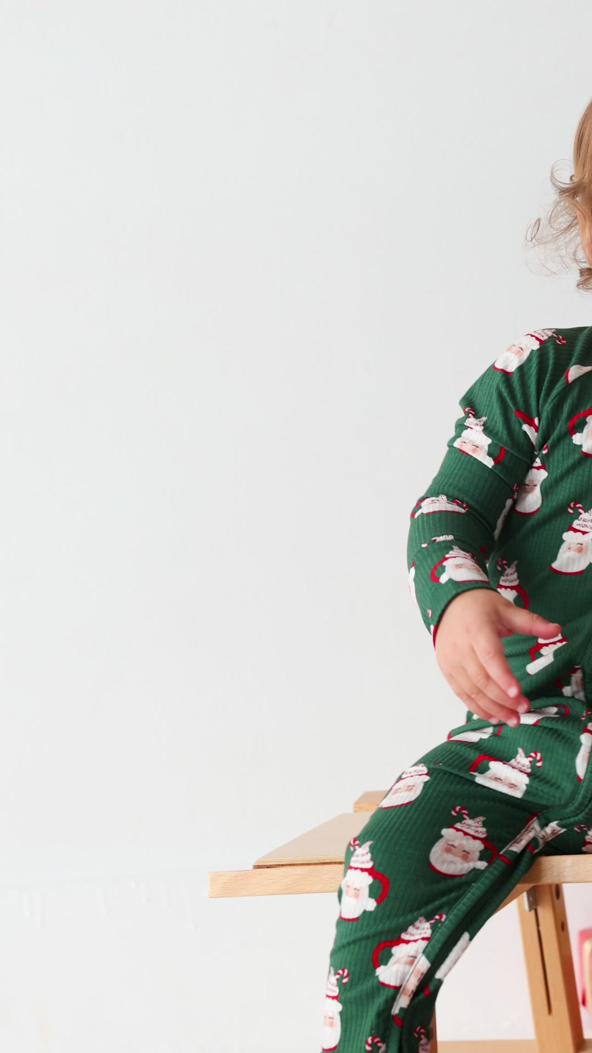 Santa Mug Small Ribbed Zip Romper