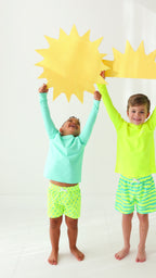 Neon Turquoise Rash Guard