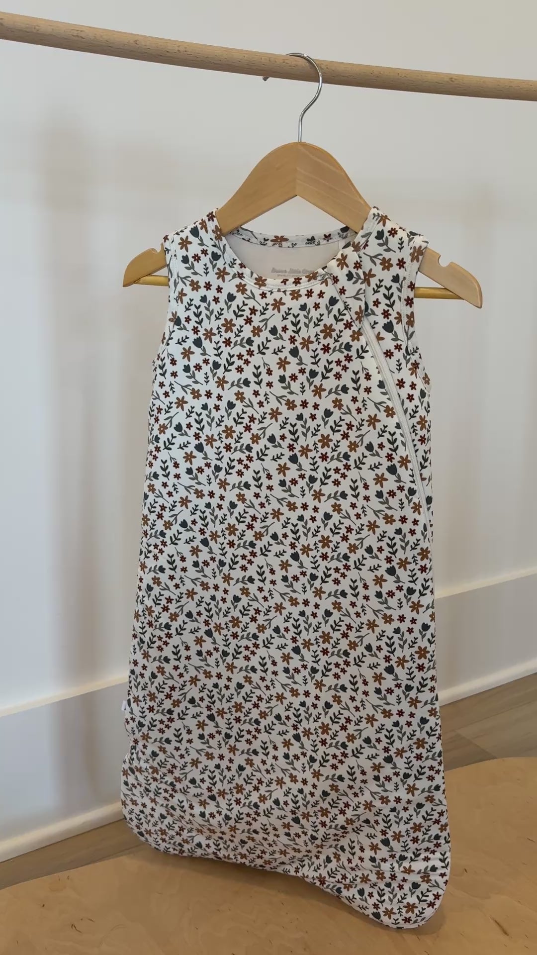 Cream Floral Sleep Sack (1.0 TOG)