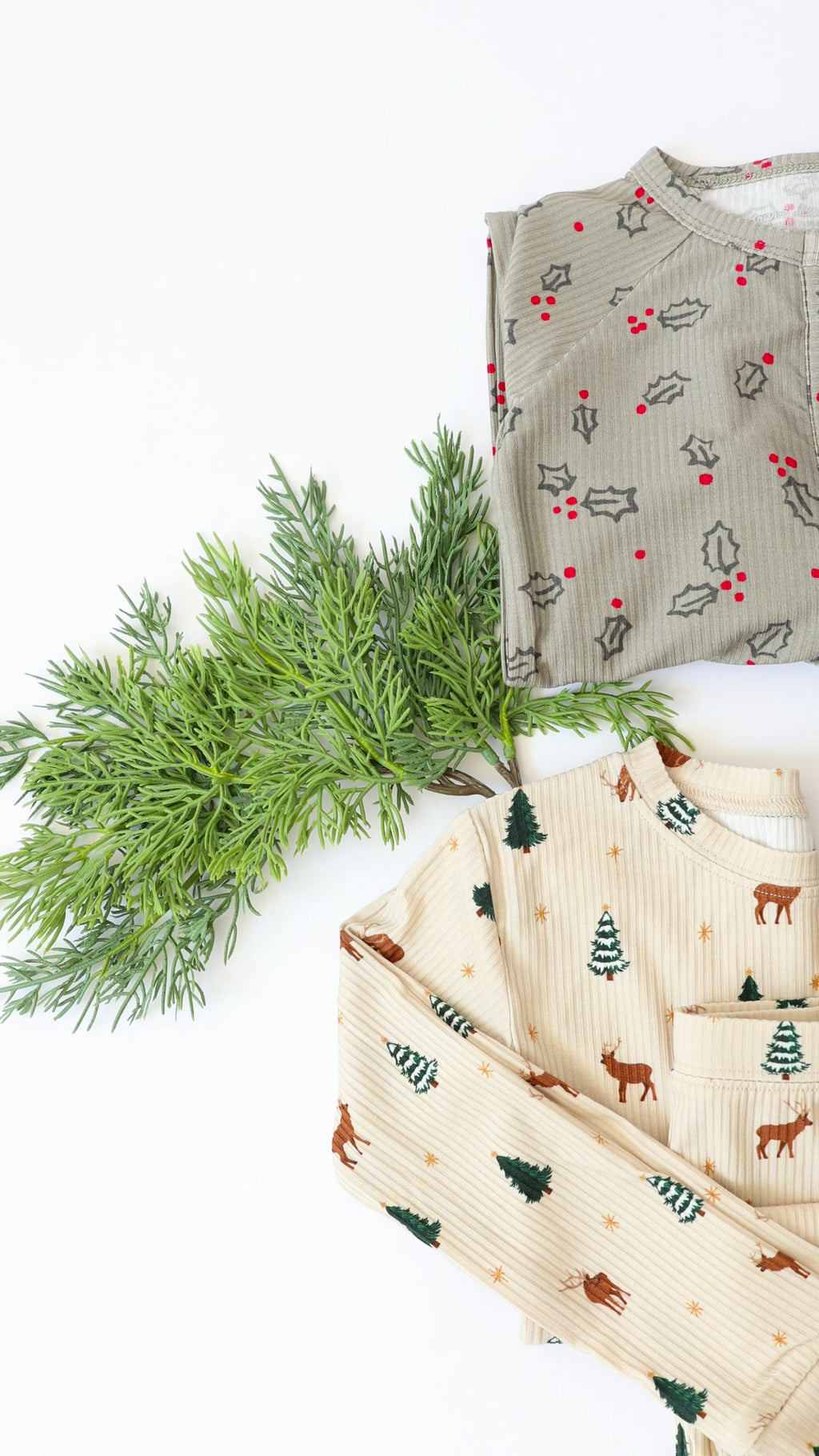 Checkered Christmas Trees Small Ribbed Zip Romper