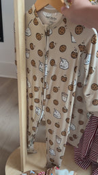 Cookies and Milk Zip Romper