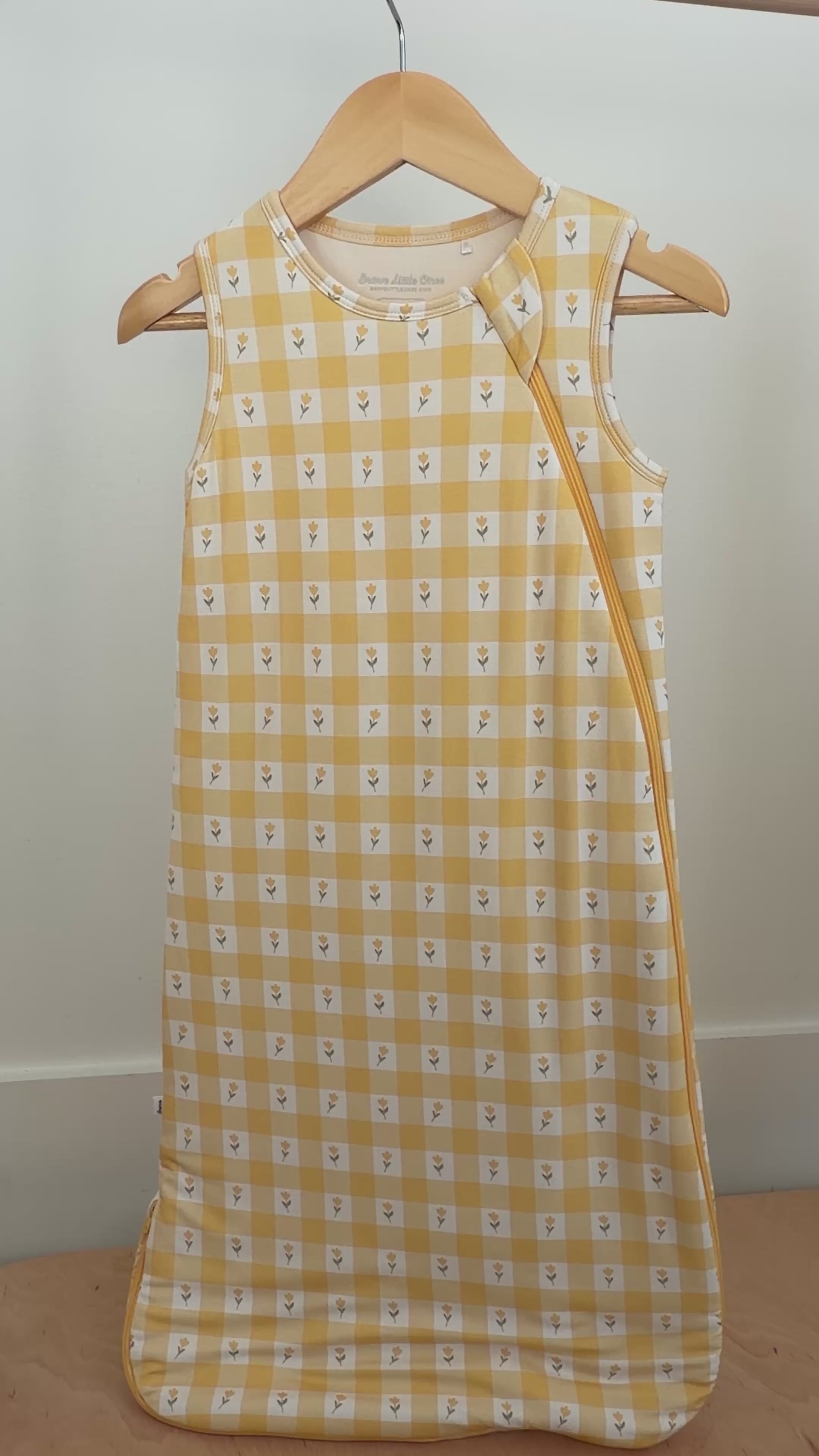 Yellow Gingham Tulip Sleep Sack (1.0 TOG)