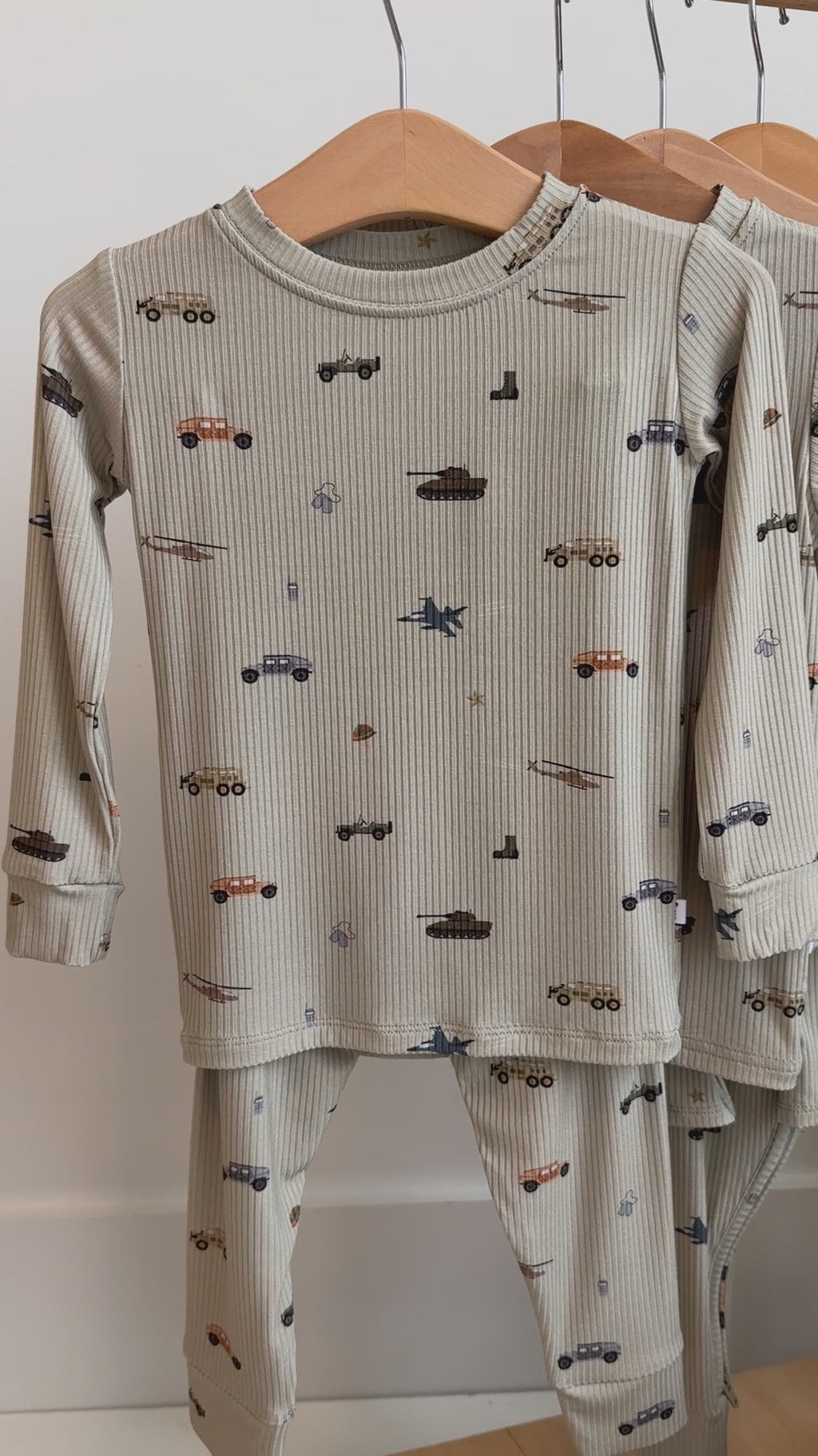 Military Small Ribbed Two-Piece Set