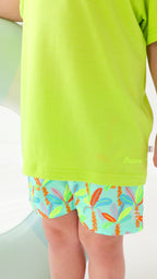 Neon Palm Trees Swim Trunks