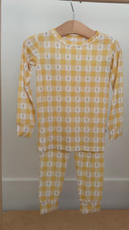 Yellow Gingham Tulip Two-Piece Set