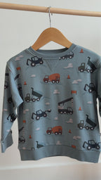 Slate Blue Construction Bamboo French Terry Pullover