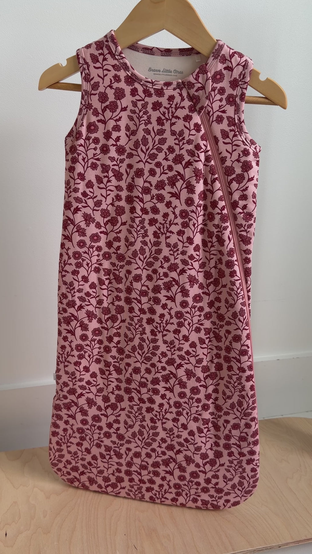 Mauve Floral Sleep Sack (1.0 TOG)