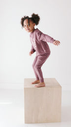 Let's Go Girls Plum Bamboo French Terry Pullover & Jogger Set