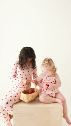 Strawberries Small Ribbed Two-Piece Set