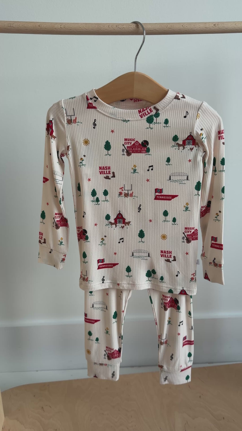 Music City Tennessee Small Ribbed Two-Piece Set