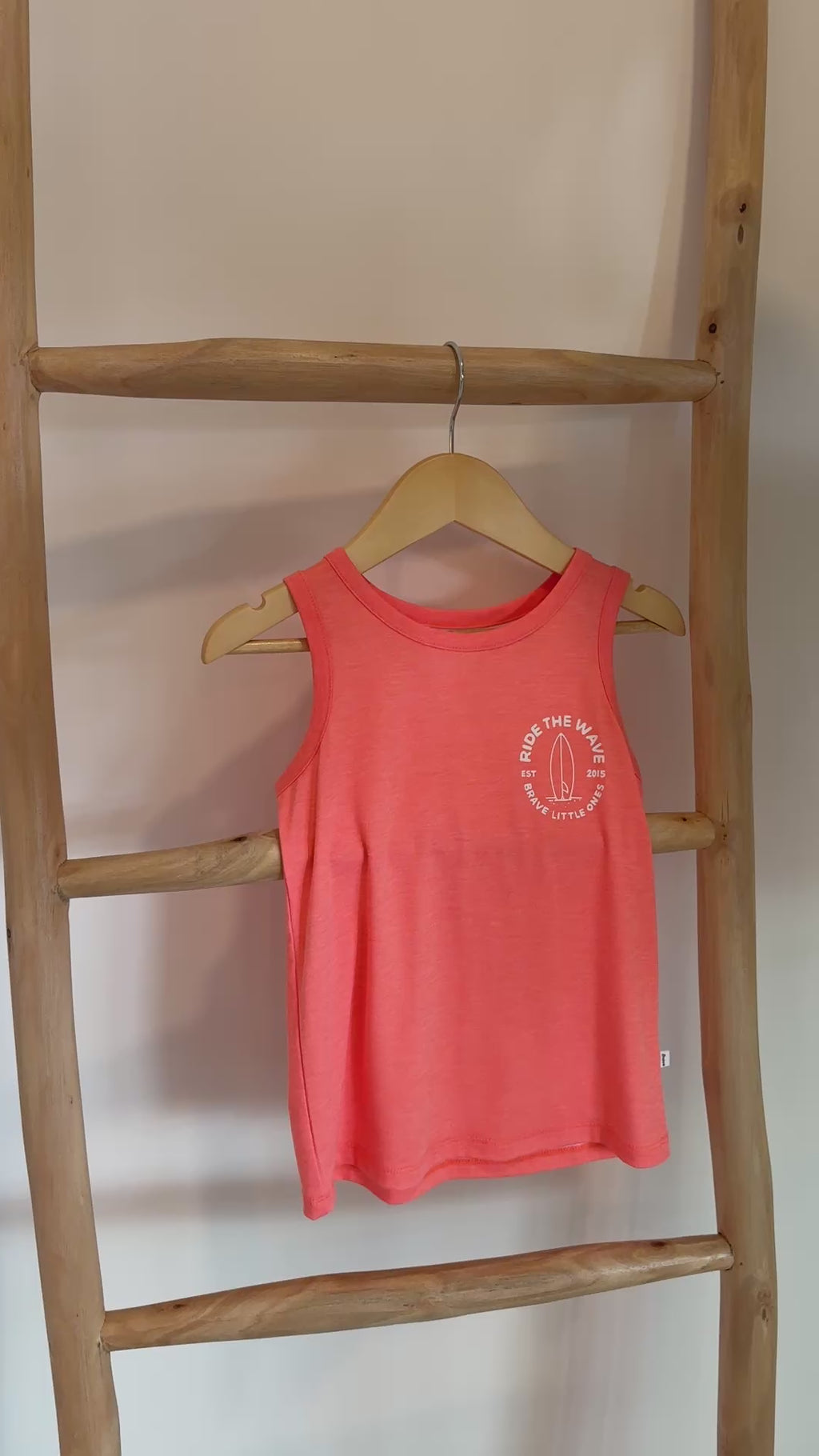 Ride The Wave Orange Heather Tank