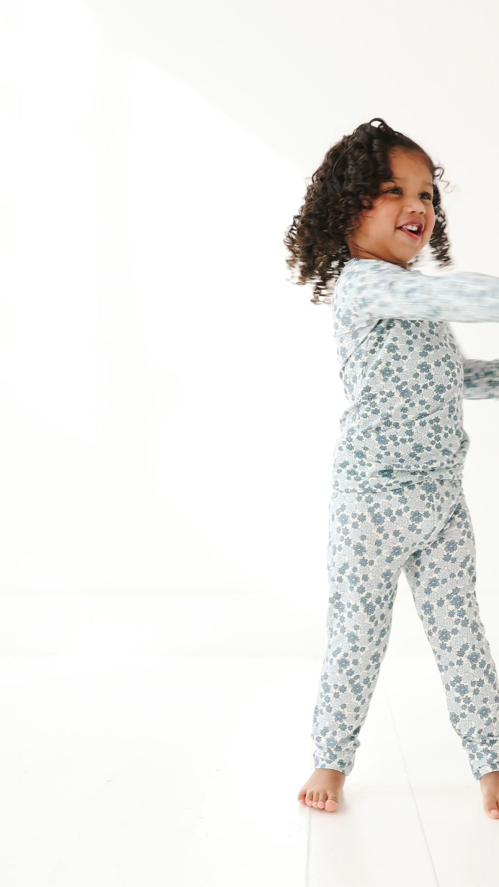 Bluebell Blossoms Small Ribbed Two-Piece Set