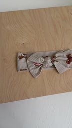 Teddy Bear Small Ribbed Bow