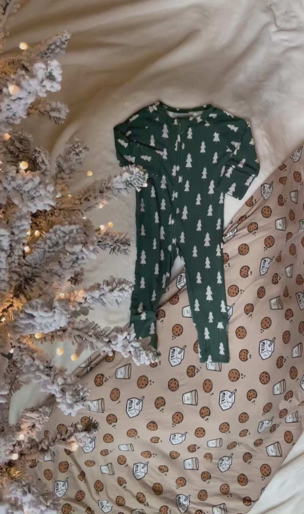 Christmas Trees Small Ribbed Zip Romper