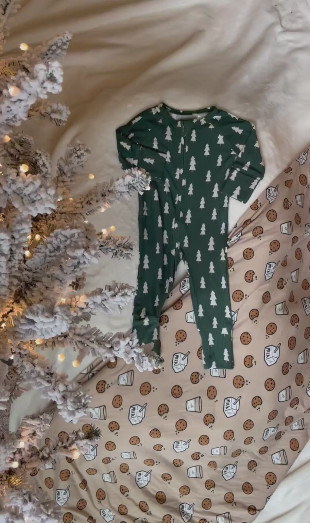 Christmas Trees Small Ribbed Zip Romper