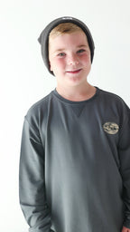 Midnight Charcoal Knit Beanie