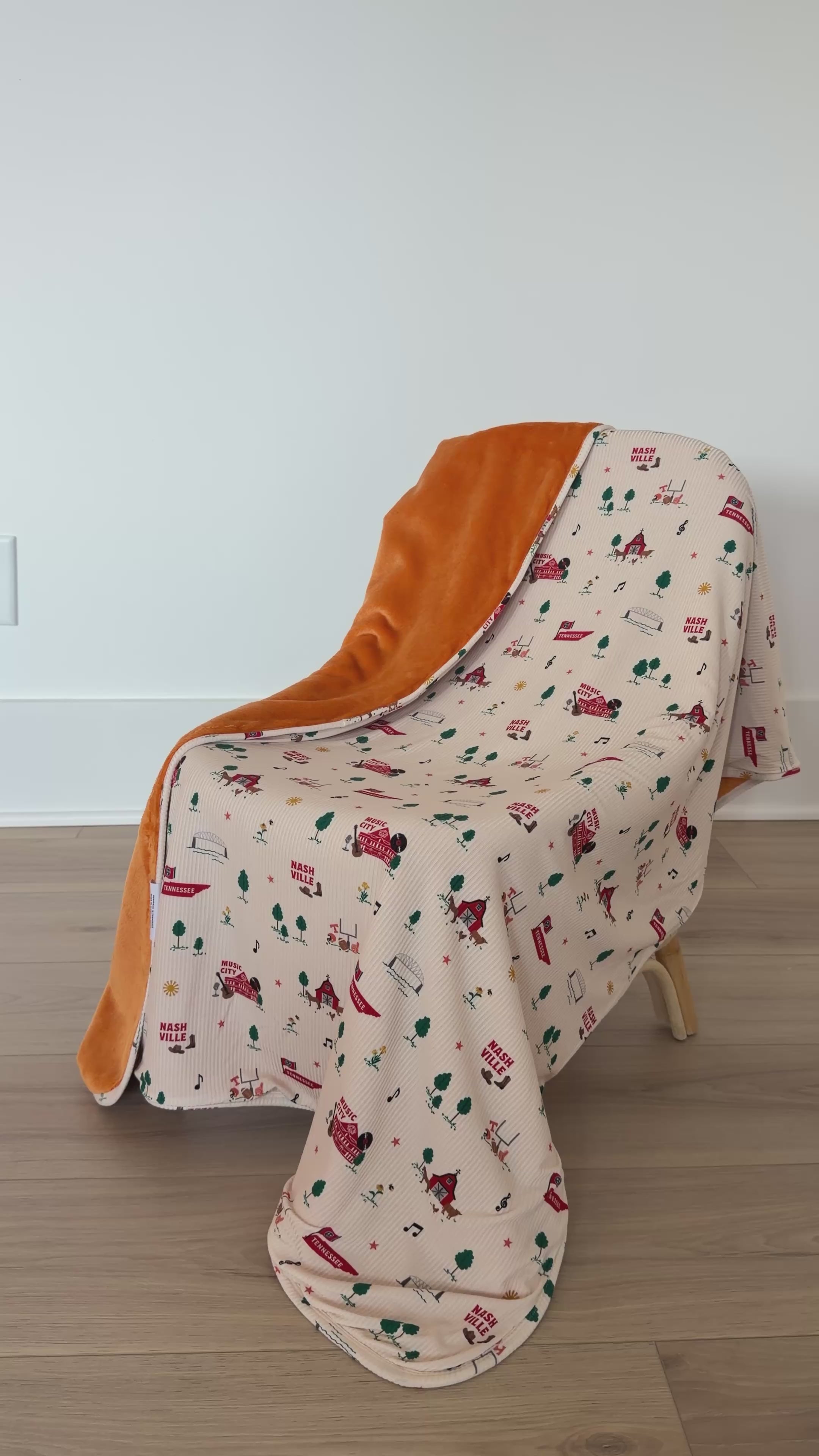 Music City Tennessee Small Ribbed Adult Blanket