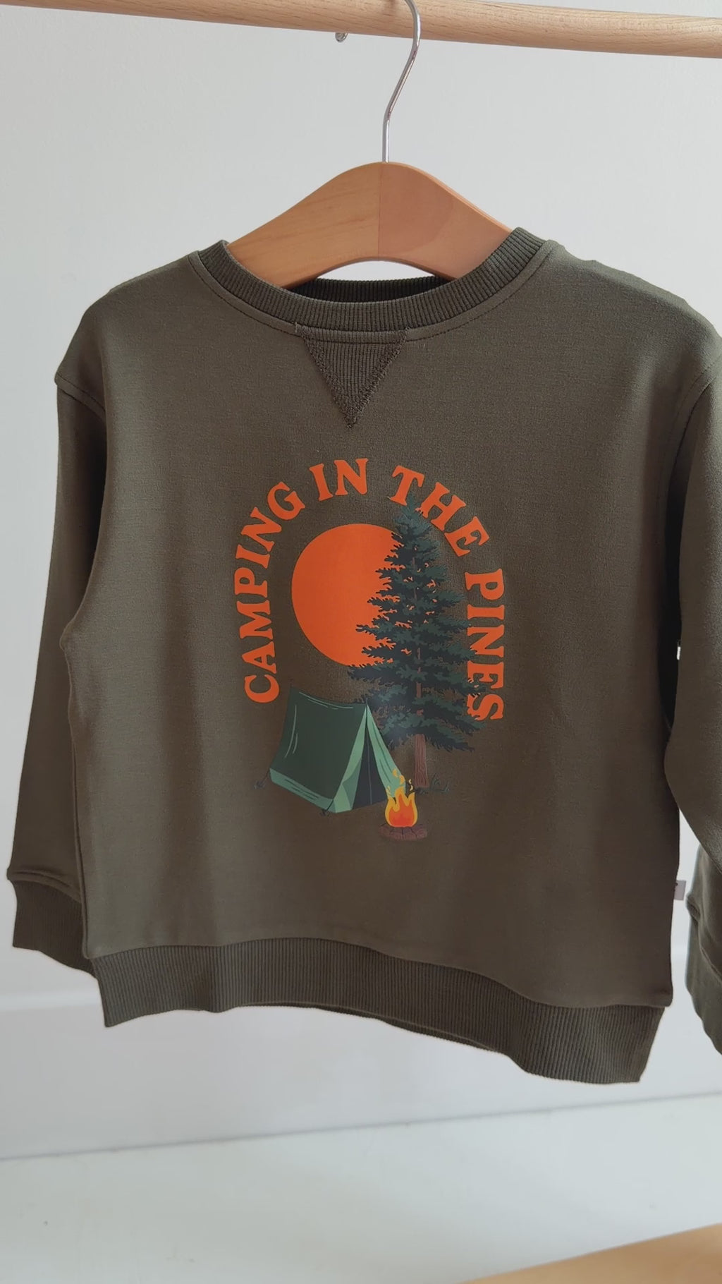 Camping In The Pines Bamboo French Terry Pullover