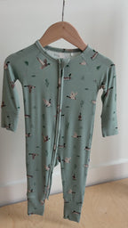 Mallards Small Ribbed Zip Romper