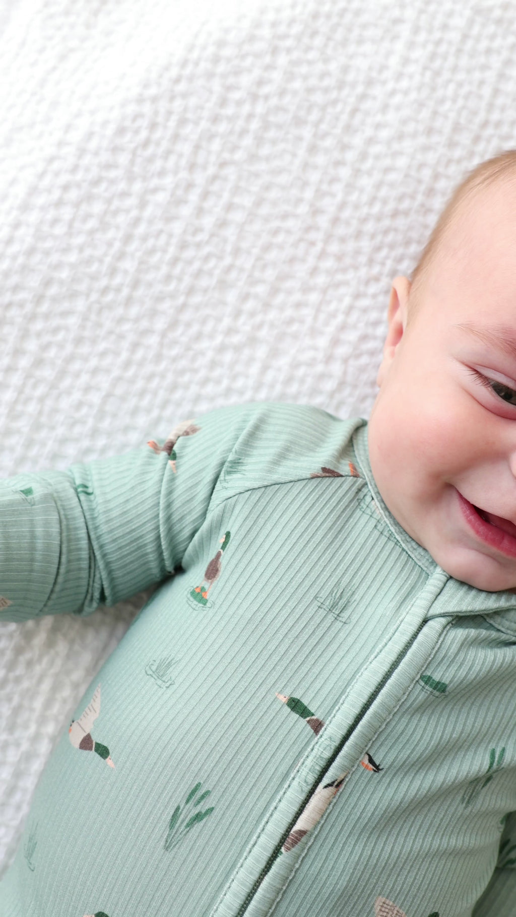Mallards Small Ribbed Zip Romper