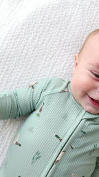 Mallards Small Ribbed Zip Romper