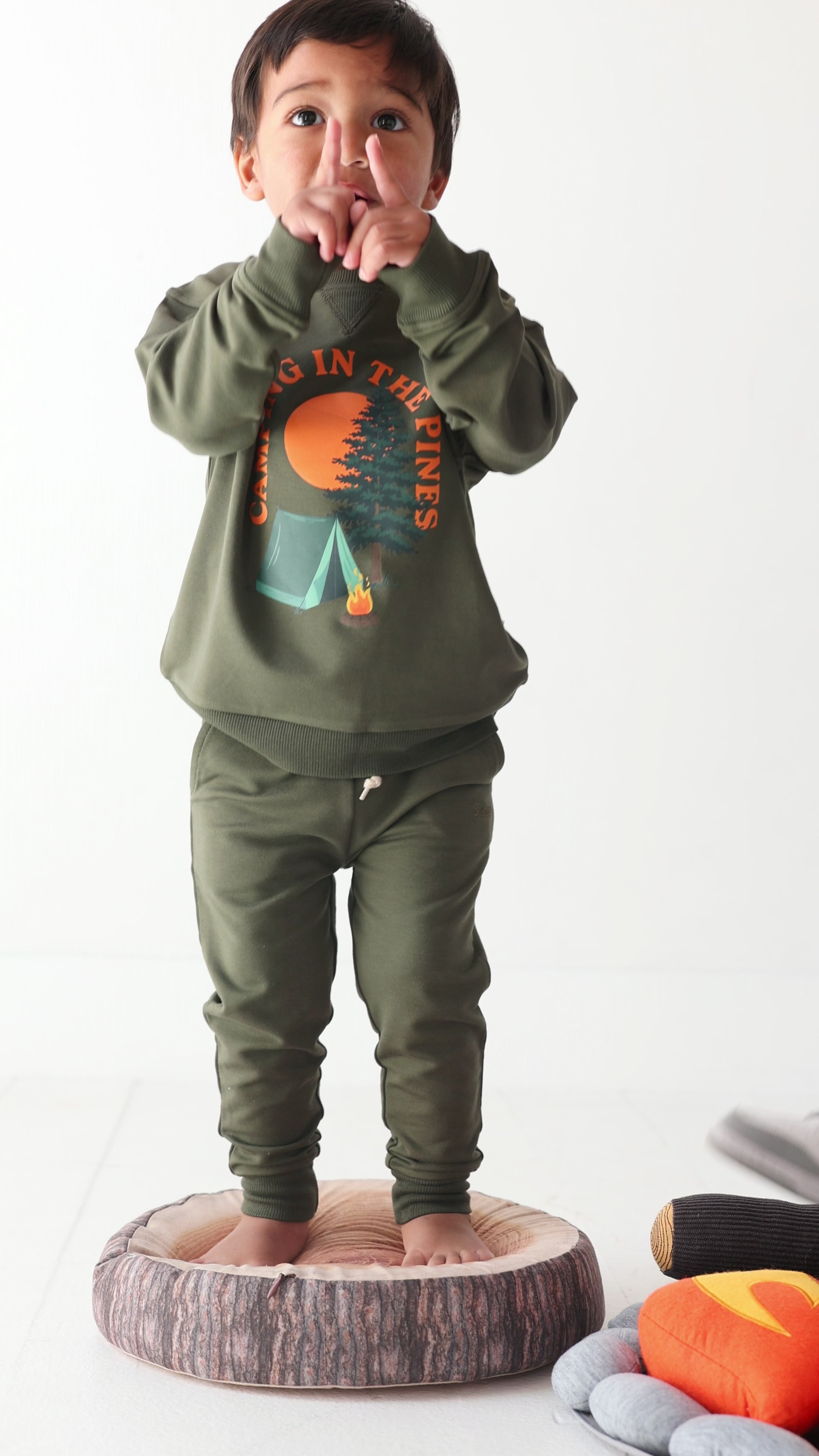 Olive Bamboo French Terry Joggers