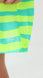 Neon Yellow Tides Swim Trunks