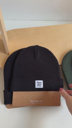 Jet Black Knit Beanie